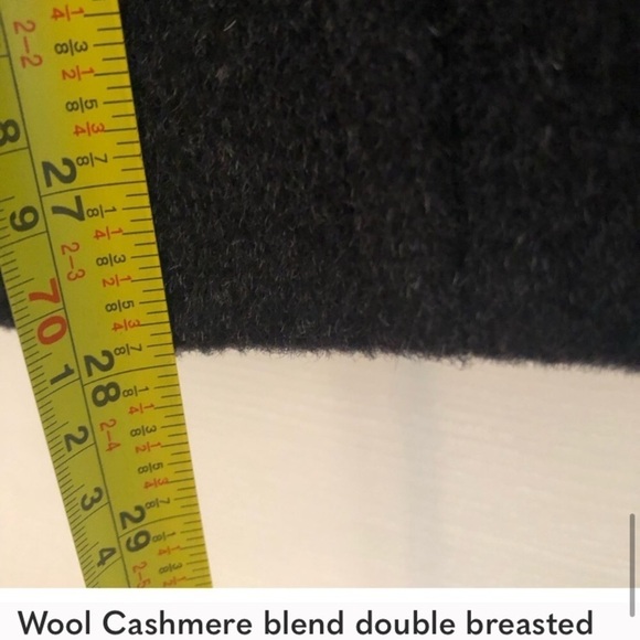 Wool Cashmere blend Tailored double breasted pea coat Size Large P - Picture 15 of 16